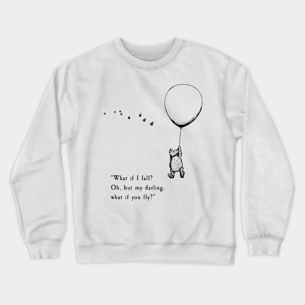 Winnie the pooh (white outline) Crewneck Sweatshirt by LozArtProd